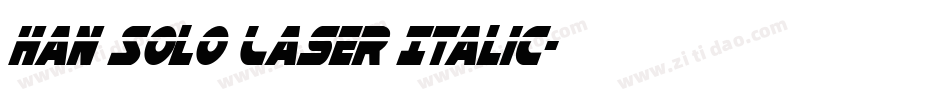 Han Solo Laser Italic字体转换
